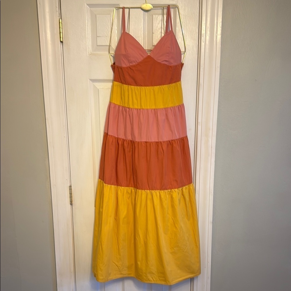 L.I.F.E. Vibrant Tiered 100% Cotton Maxi Dress